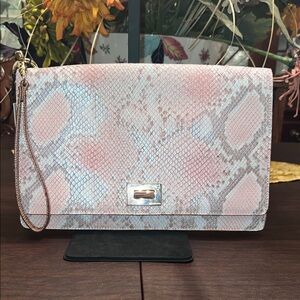 Brahmin ‘Lily Pouch’ Pink Madera Clutch